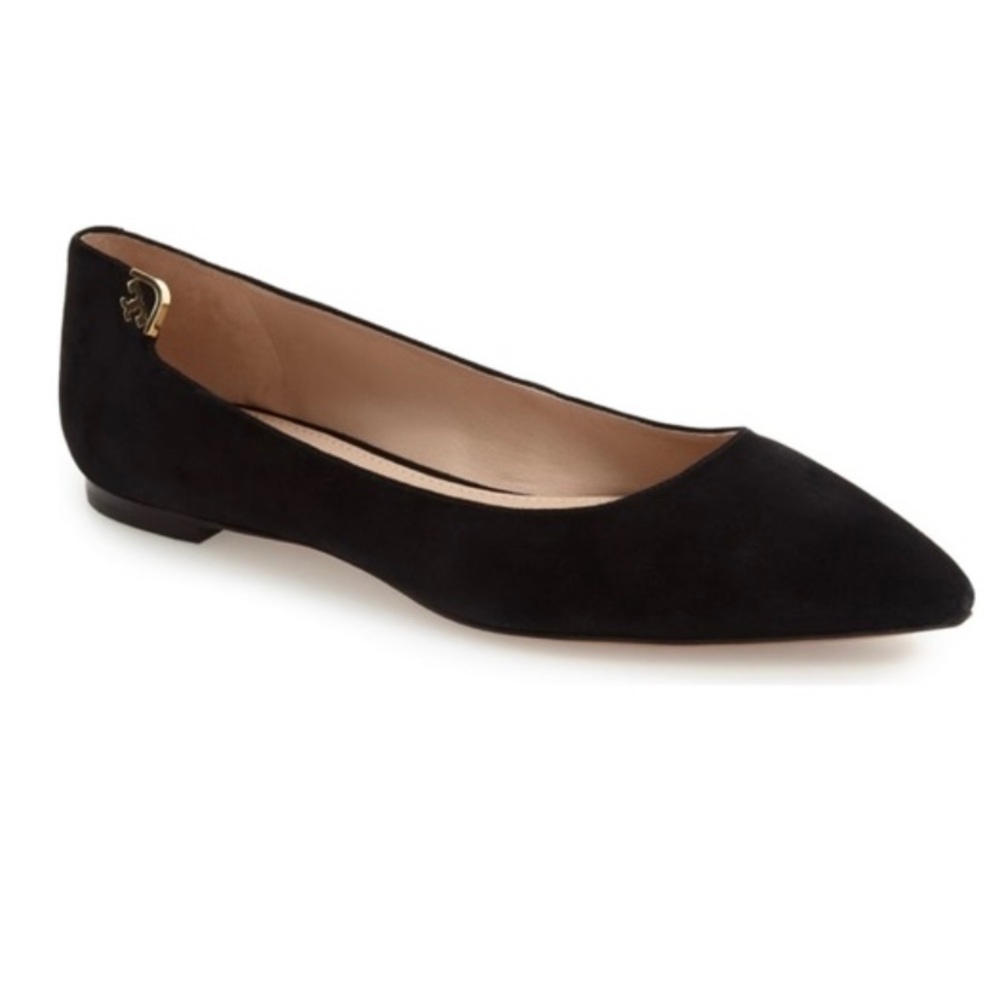 Tory Burch Elizabeth Suede Point Toe Flat